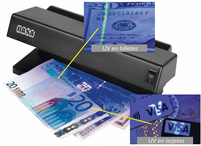 DB-6W Detector de billetes UV